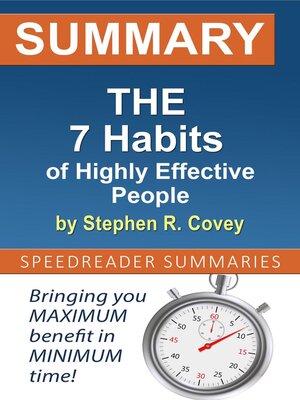 cover image of Summary of the 7 Habits of Highly Effective People by Stephen R. Covey